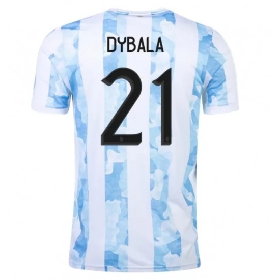 Camisola Argentina Dybala 21 Equipamento Primeiro 2021 Manga Curta